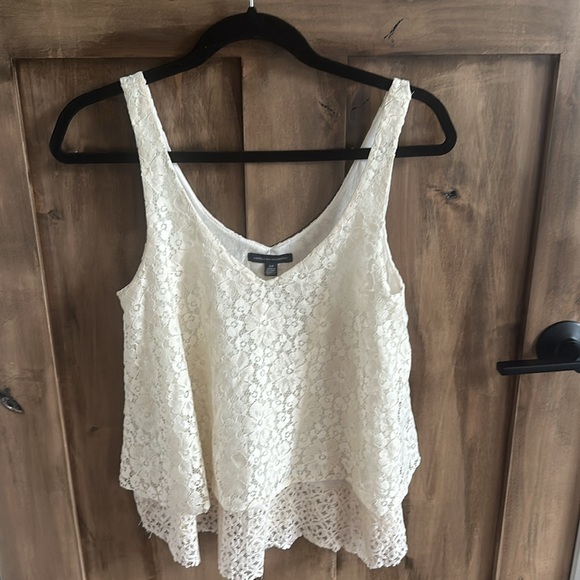 American Eagle 💚 Lace Swing Ivory Tank Top - Picture 6 of 10